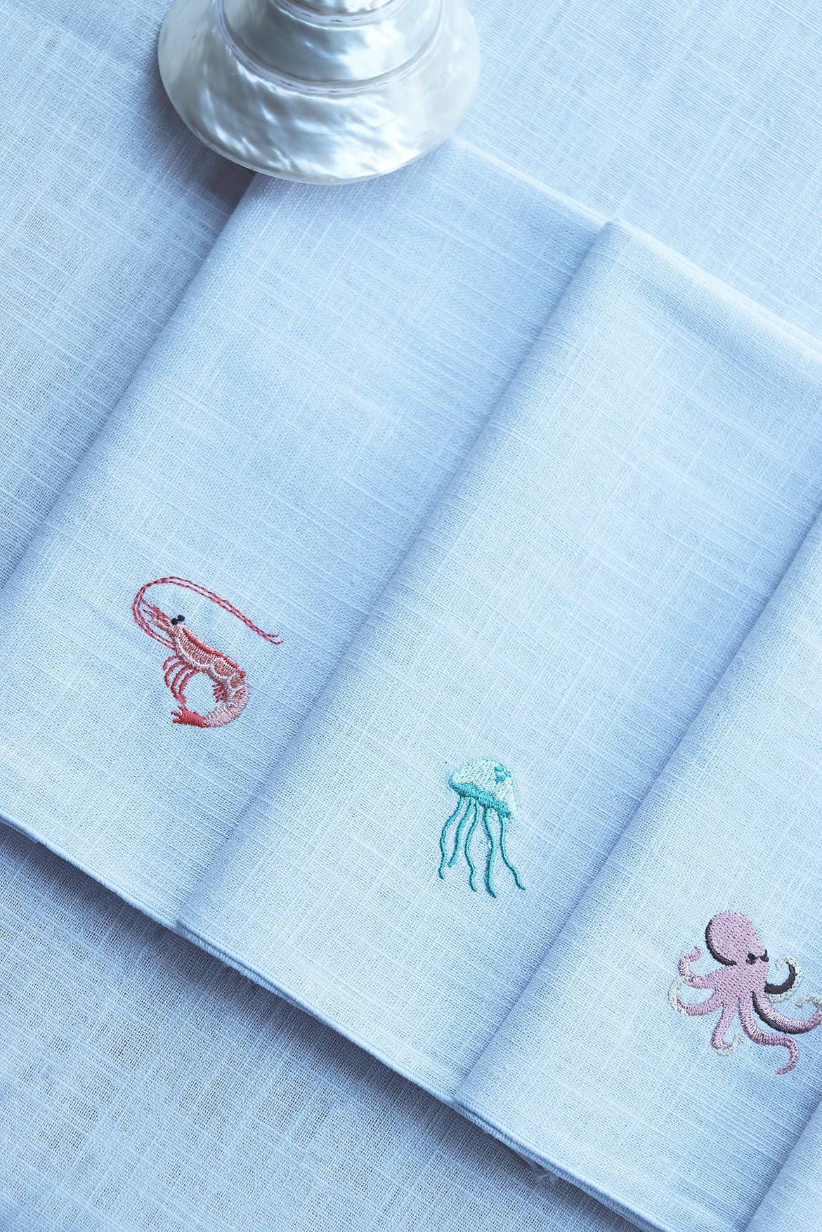 LINEN NAPKINS "MARINA" WHITE