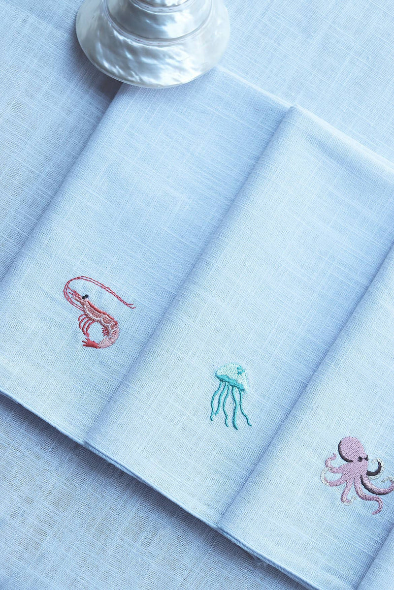 LINEN NAPKINS "MARINA" WHITE