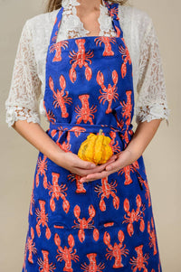APRON "LOBSTER" BLUE/RED