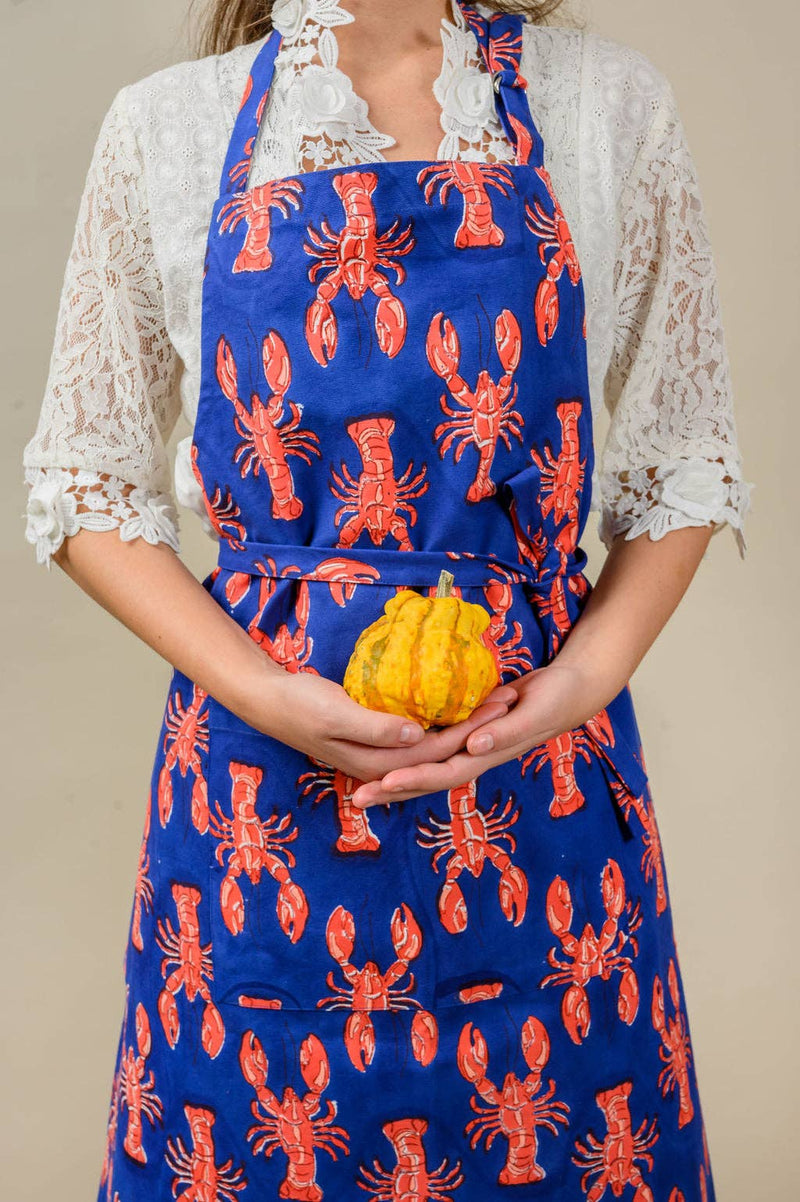 APRON "LOBSTER" BLUE/RED