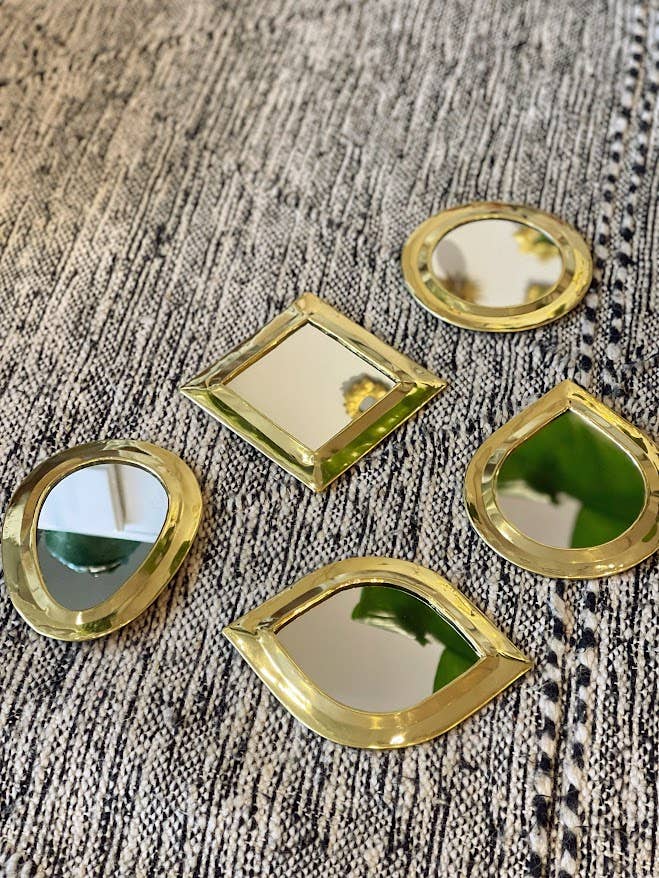 SMALL MORROCAN BRASS MIRROR