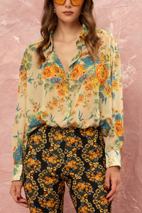OVERSIZED CHIFFON BLOUSE "TAPETSARIA” MULTICOLOR