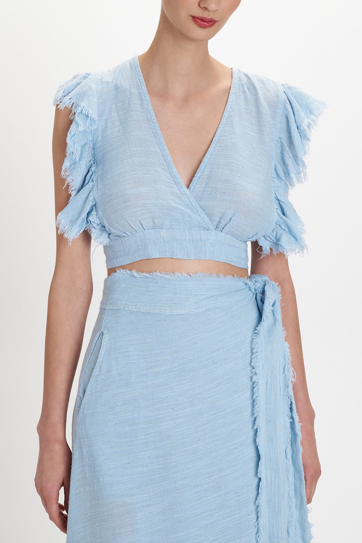 CROP TOP WITH RUFFLES "MALIA" CIEL