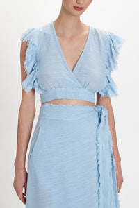 CROP TOP WITH RUFFLES "MALIA" CIEL