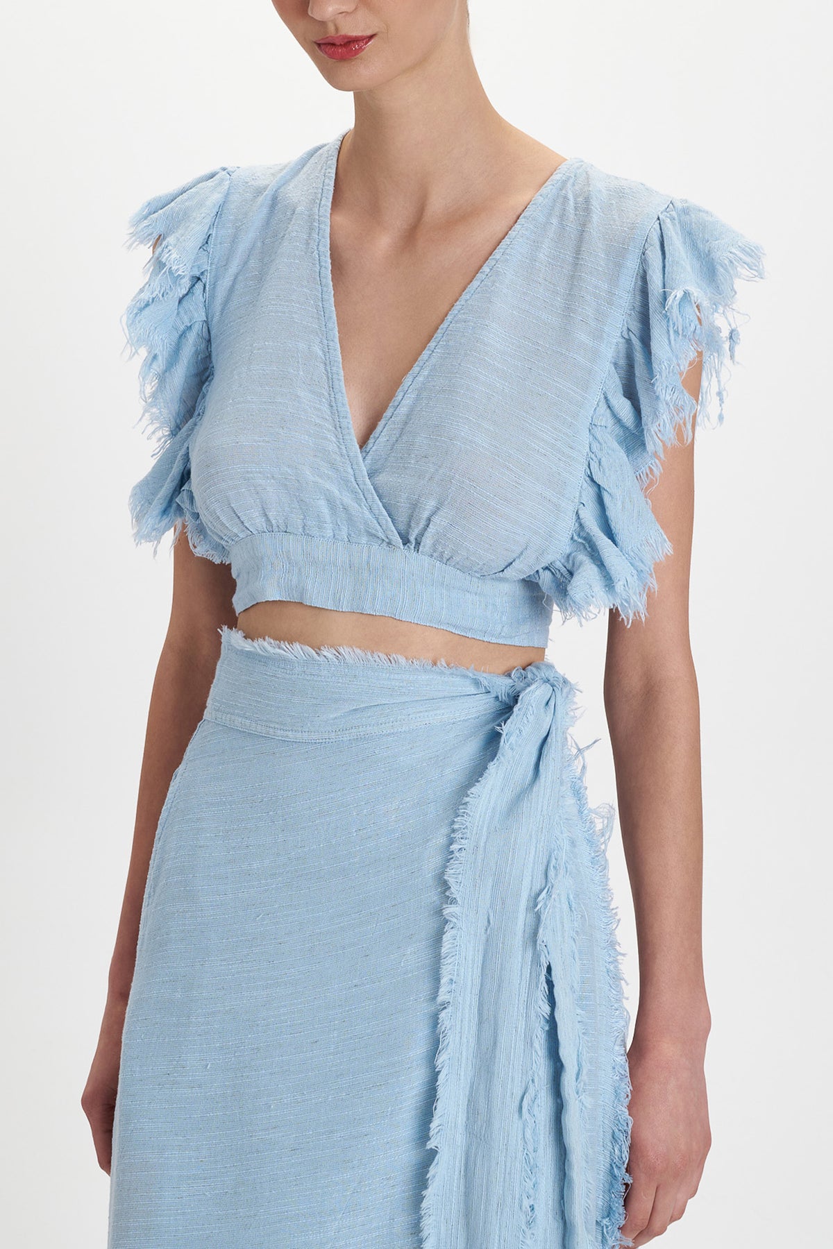 CROP TOP WITH RUFFLES "MALIA" CIEL