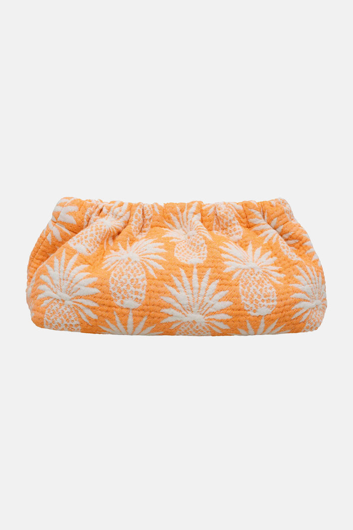 WOVEN CLUTCH BAG "ANANAS" ORANGE