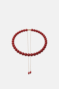 BEADED NECKLACE "CORAL“ RED