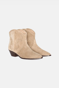 SUEDE WESTERN BOOTS NUDE