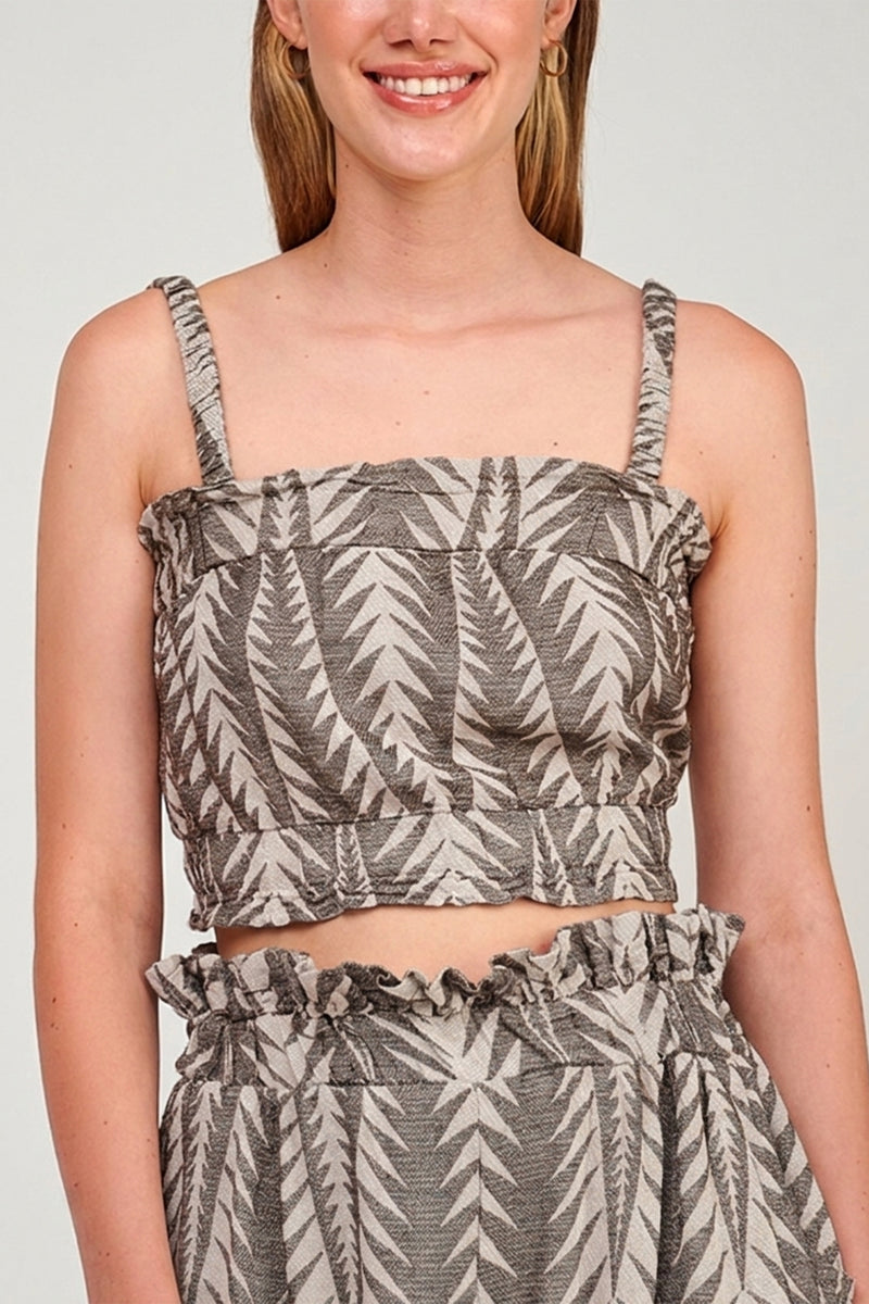 CROP TOP "FINIKAS" BLACK - LEMONI EXCLUSIVE