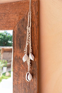 HANDMADE TASSLE "BIG SHELL" NATURAL/WHITE