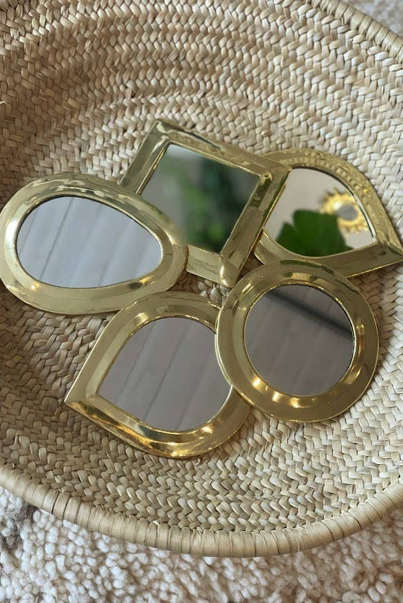 SMALL MORROCAN BRASS MIRROR