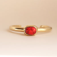 BANGLE WITH RED HOWLITH STONE