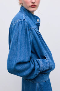 TENCEL DENIM JACKET MID BLUE