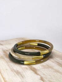 BRACELET "KASSANDRA" KHAKI/GOLD