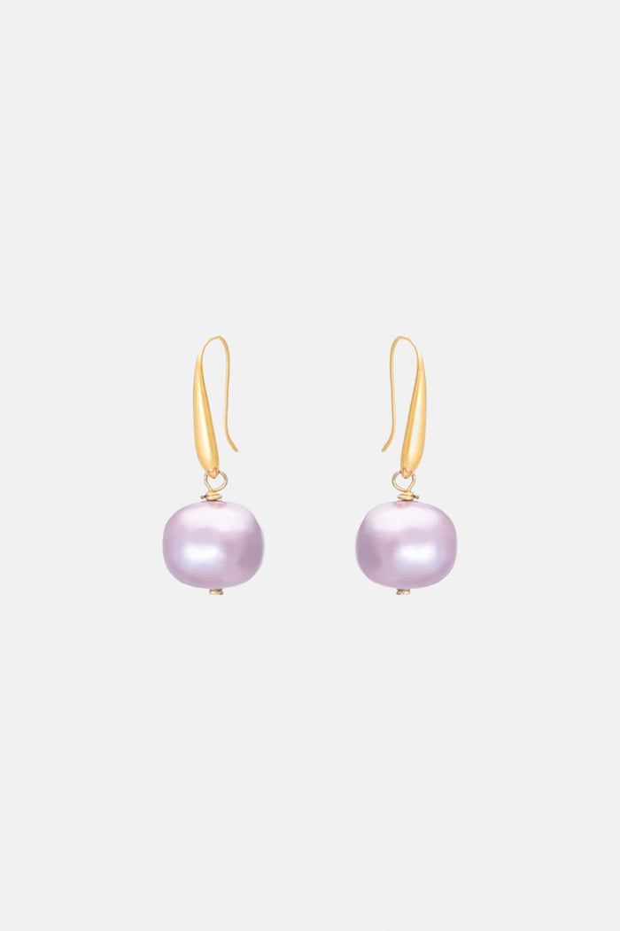 EARRINGS "HANGING PEARLS" LILAC