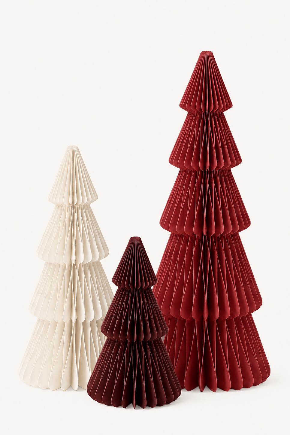 PAPER TREE SET OFFWHITE/RED/BORDEAUX