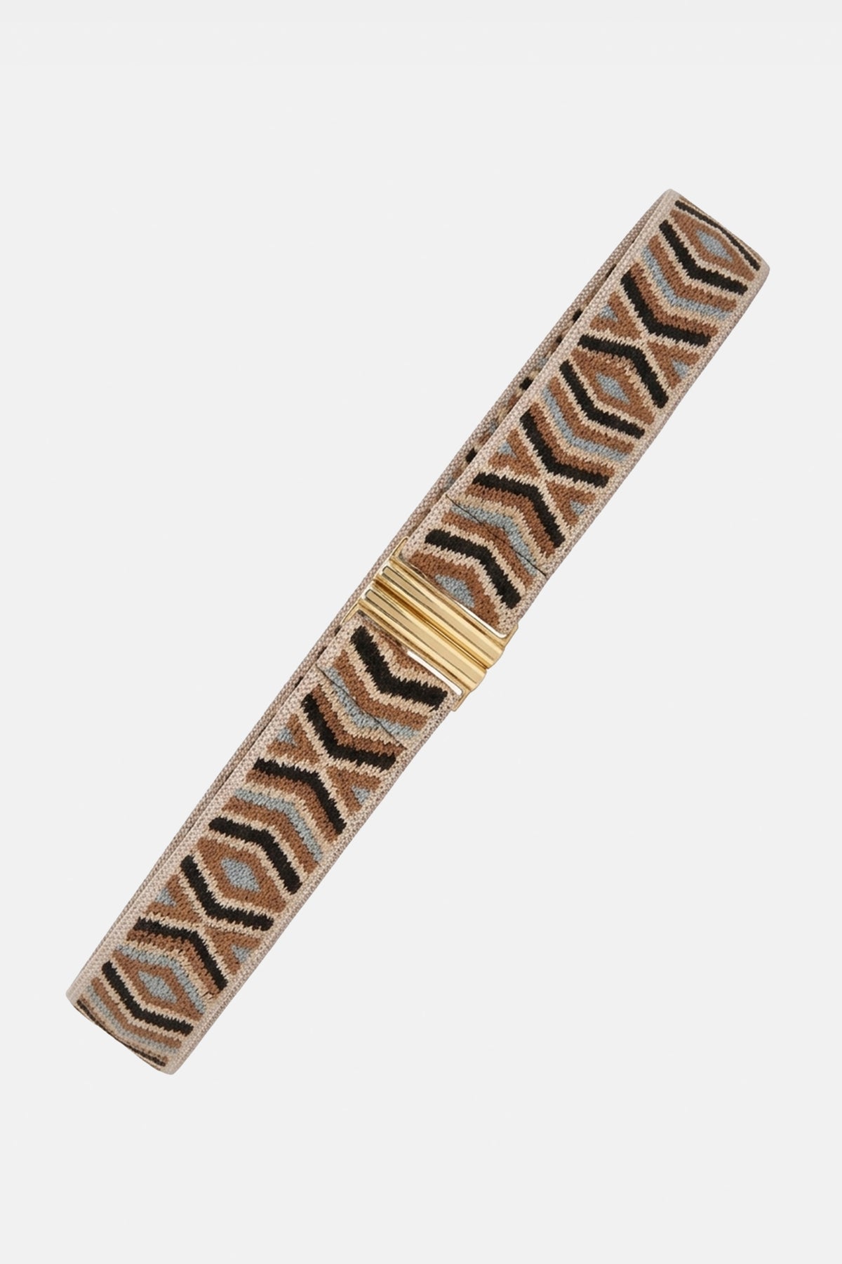 ELASTIC BELT “IKAT“ BROWN/BLUE/TAUPE