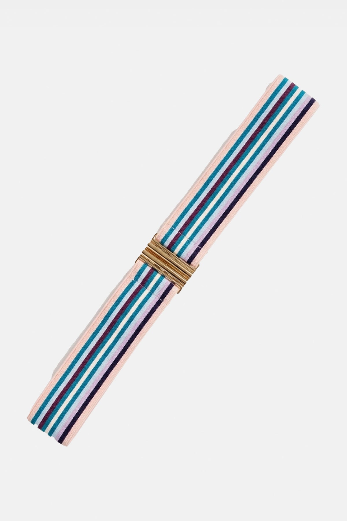 ELASTIC BELT “STRIPES“ ROSE/PETROL/BLUE