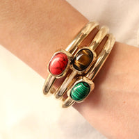 BANGLE WITH MALACHIT STONE