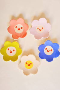 MINI PLATE "HAPPY FLOWER" BLUE