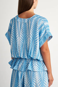 WOVEN BLOUSE "FINIKAS" BLUE