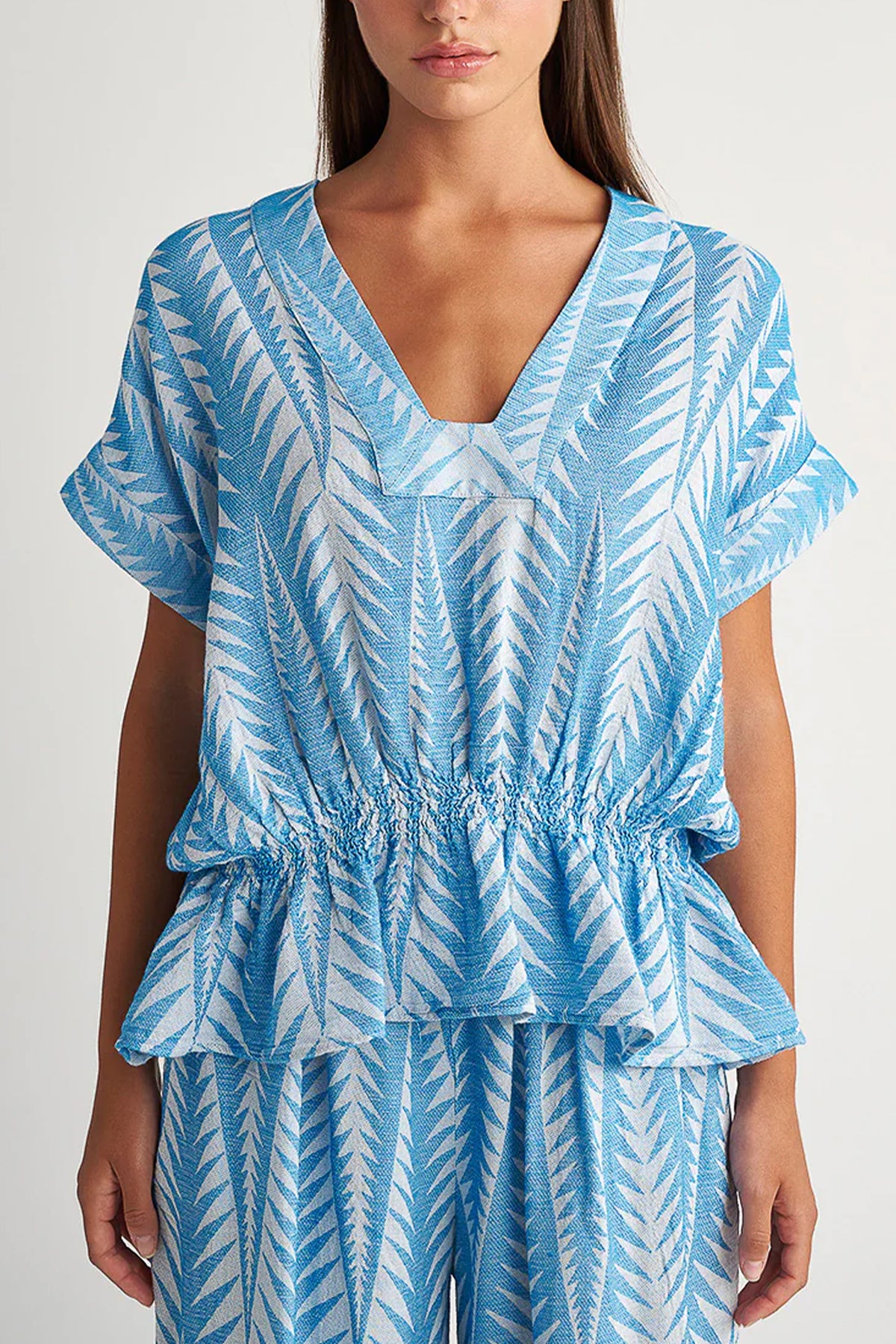 WOVEN BLOUSE "FINIKAS" BLUE