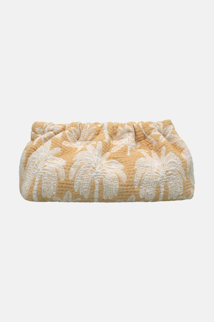 WOVEN CLUTCH BAG "FINIKAS" MUSTARD