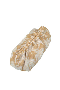WOVEN CLUTCH BAG "FINIKAS" MUSTARD