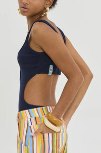 CUT-OUT TANK TOP BODY BLUE