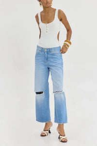 CUT-OUT TANK TOP BODY WHITE