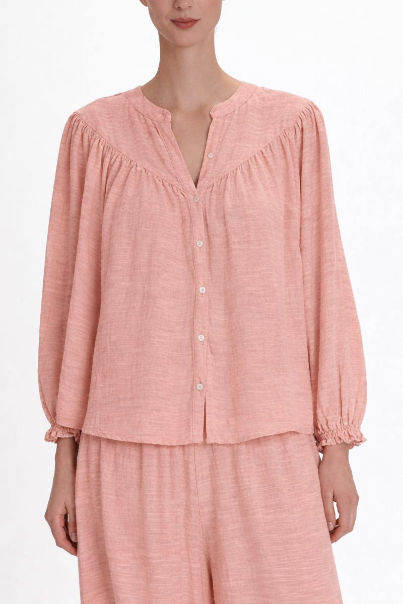 BLOUSE WITH BUTTONS "MALIA" PAPAYA