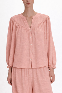 BLOUSE WITH BUTTONS "MALIA" PAPAYA