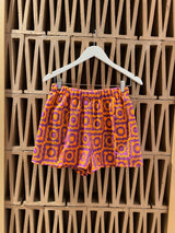 CROCHET SHORTS "TALITHA" ORANGE/PURPLE
