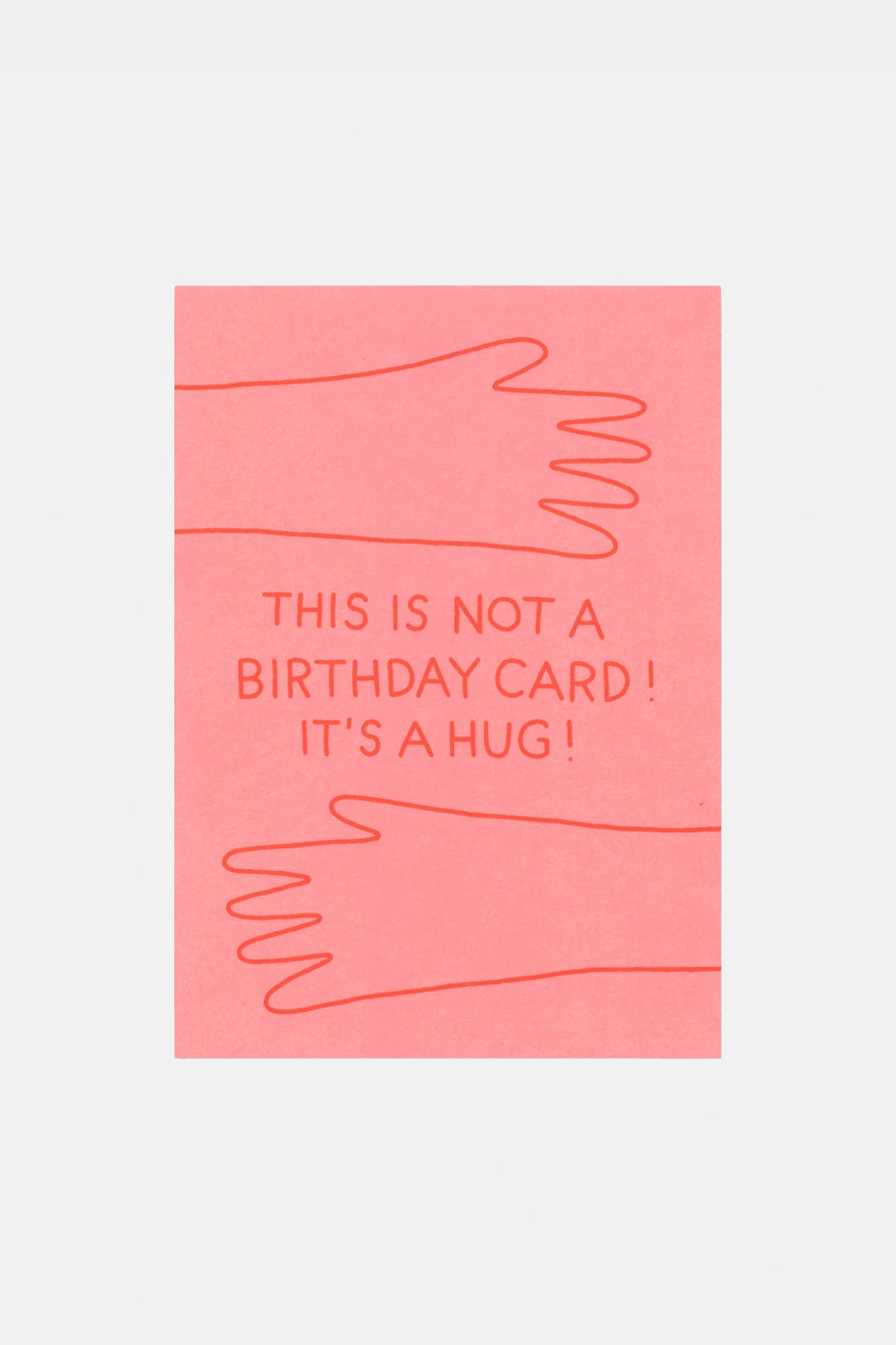 GREETING CARD "IT'S A HUG" PINK/RED