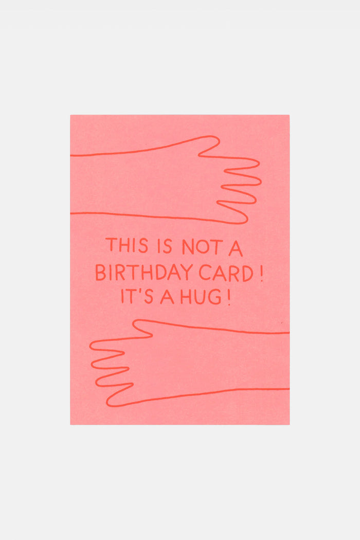 GREETING CARD "IT'S A HUG" PINK/RED