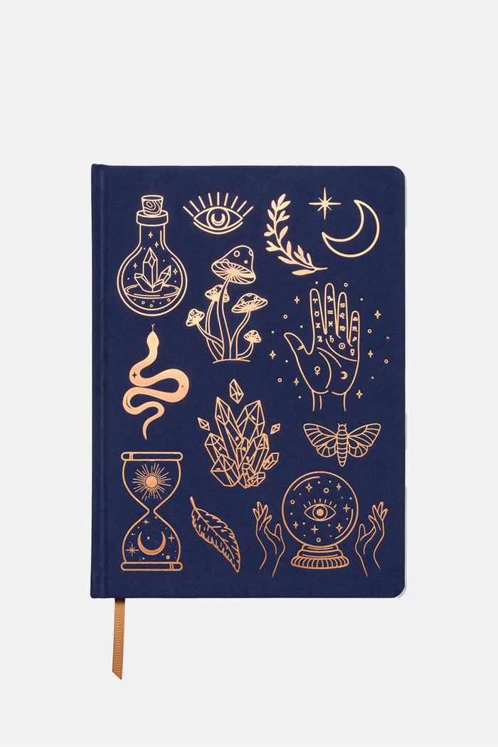 JUMBO JOURNAL "MYSTIC ICONS" DARK BLUE/GOLD