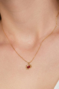 NECKLACE "KAVOURI" GOLD/RED