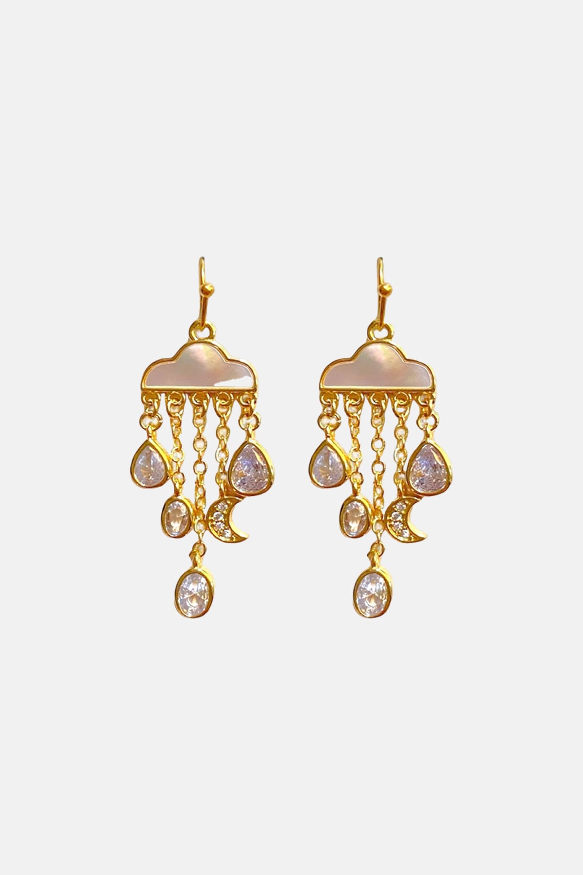 EARRINGS "LACRIMA" GOLD/SEA SHELL