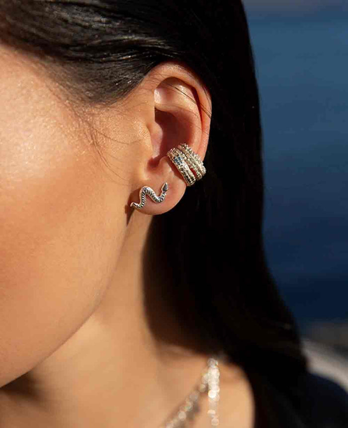 EARCUFF "TEMPTATION DOUBLE" SILVER