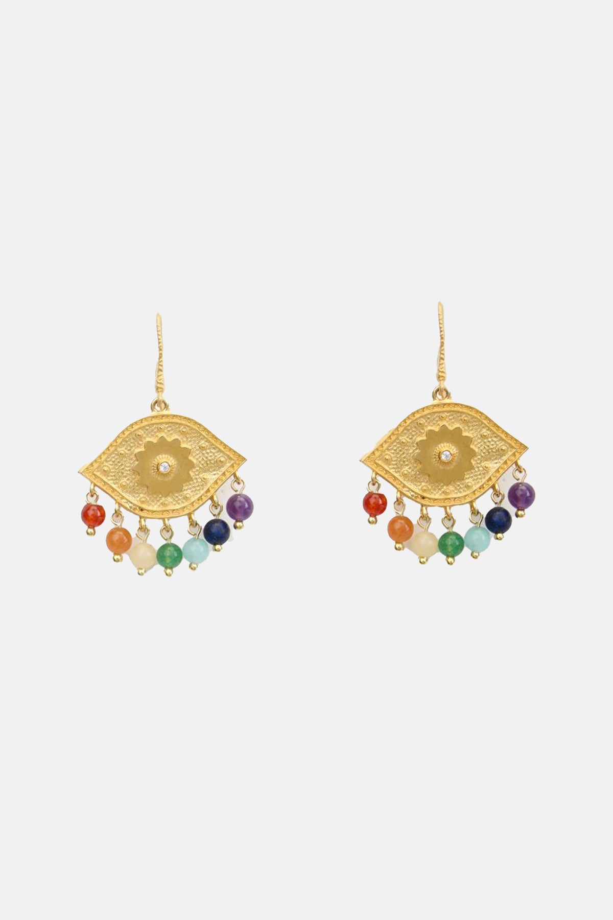 EARRINGS "CHAKRA" GOLD/MULTICOLOR