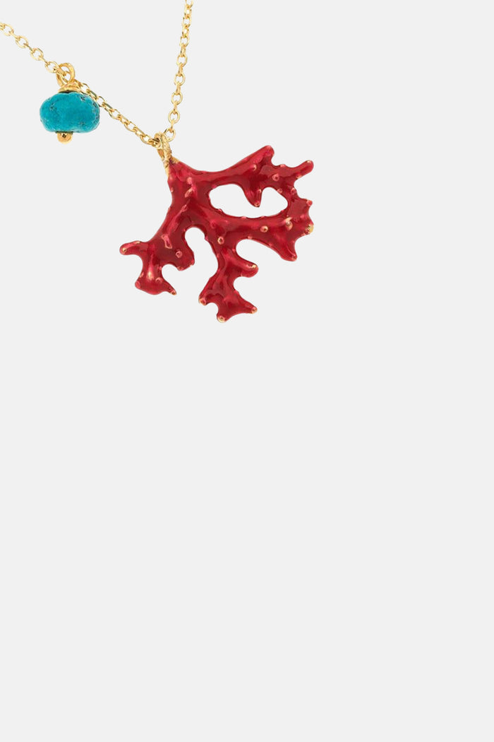 NECKLACE "SMALL KORALLI" RED/GOLD