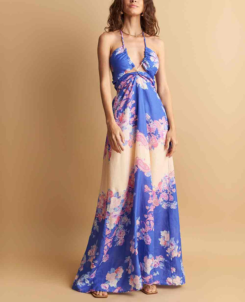 DRESS "EUPHORIA" WITH CUT-OUTS - MULTICOLOR