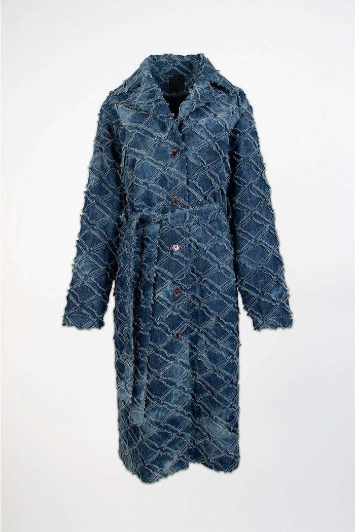 LONG DENIM COAT BLUE