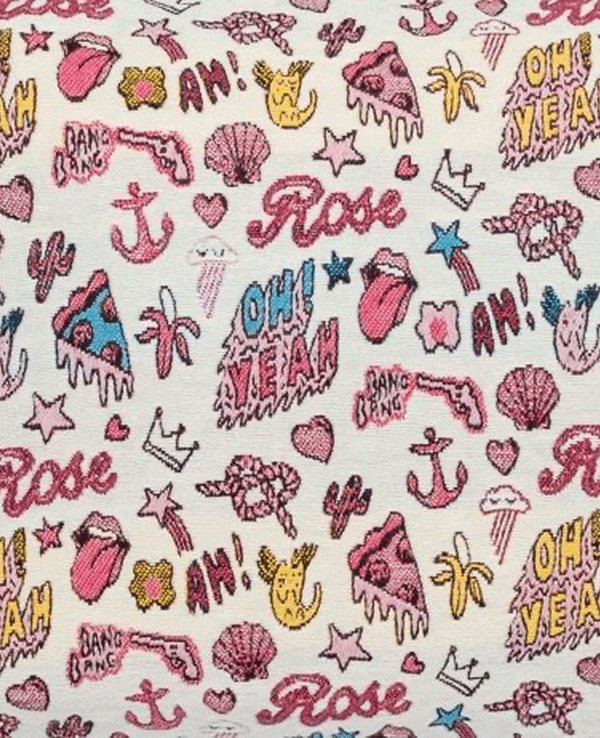 COSMETIC POUCH "OH YEAH" BEIGE/MULTICOLOR