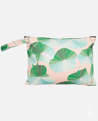 POUCH "LILLIES" APRICOT/GREEN