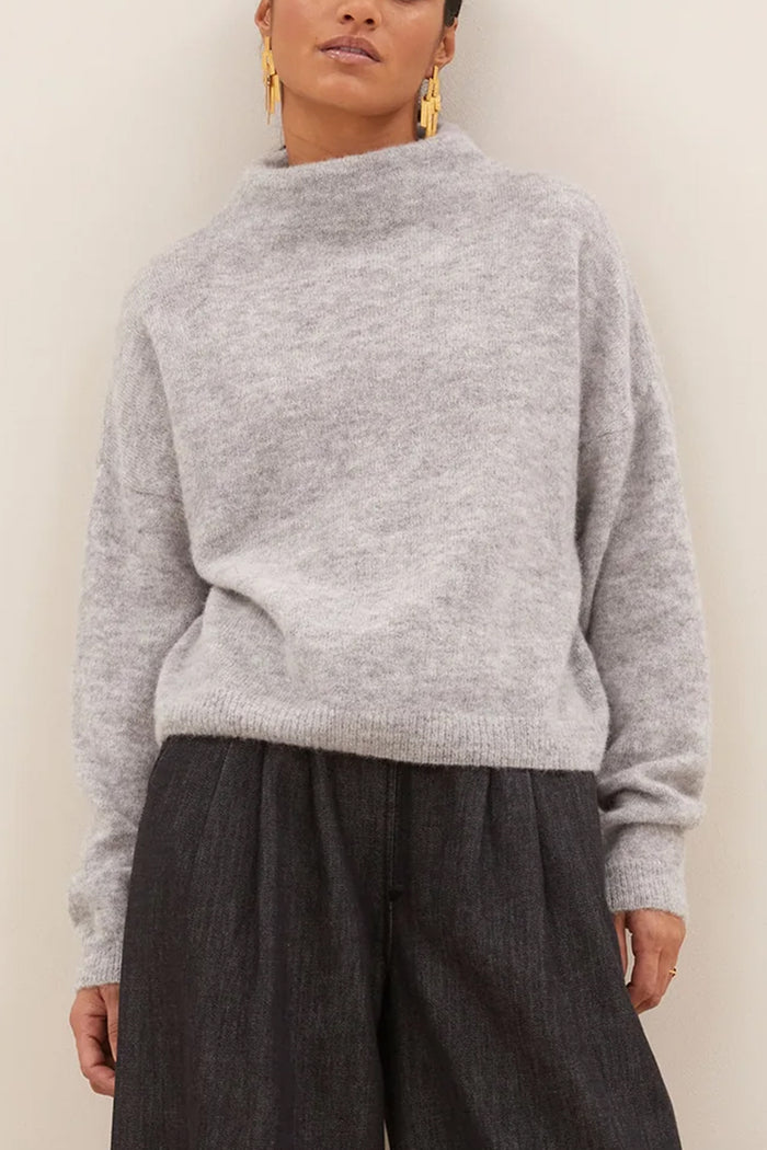 ALPAKA-WOOL PULLOVER LIGHT GREY