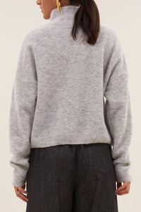ALPAKA-WOOL PULLOVER LIGHT GREY