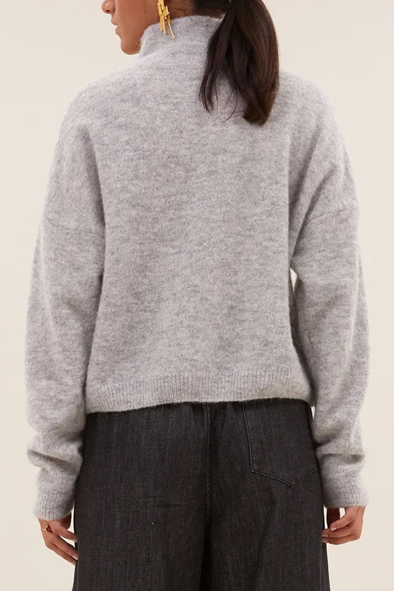 ALPAKA-WOOL PULLOVER LIGHT GREY