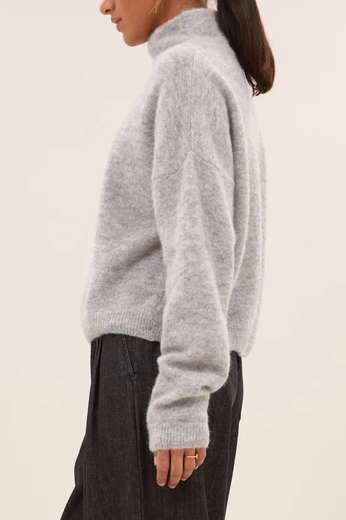 ALPAKA-WOOL PULLOVER LIGHT GREY