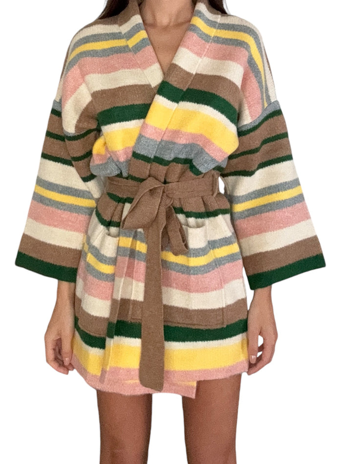 OVERSIZED KNIT CARDIGAN "STRIPES"